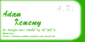 adam kemeny business card